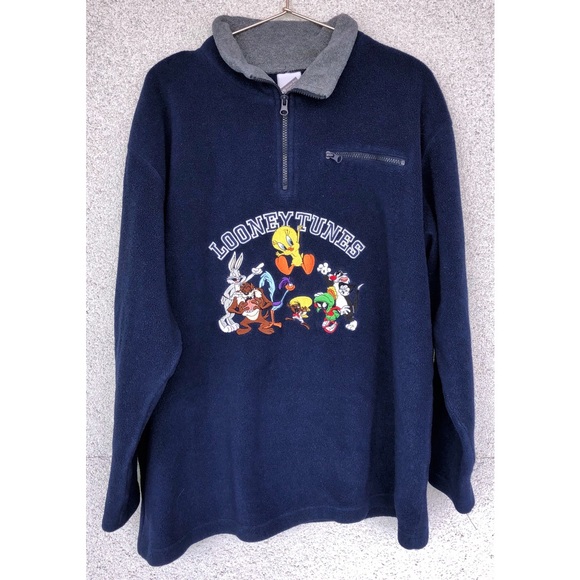 Vintage Other - Rare Looney Tunes Zip-Up Fleece Jacket